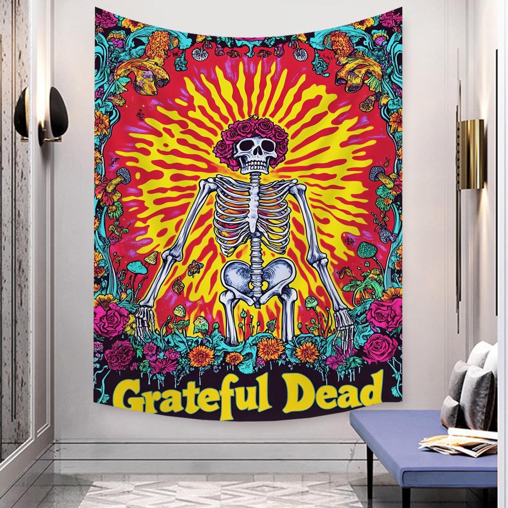 Rock Band GGrateful Dead Гобелен Микрофибра Настенное панно Для спальни Гостиной Декор На открытом фестивале Сад Бар Фон