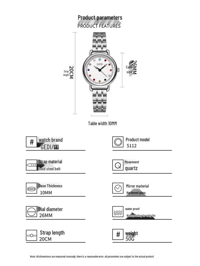 Нишевые женские роскошные водонепроницаемые кварцевые часы со стальным браслетом и камнем-талисманом