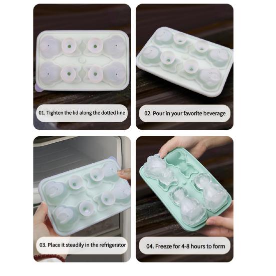 Силиконовая форма для льда с крышкой в виде воронки, форма для льда в виде кошек