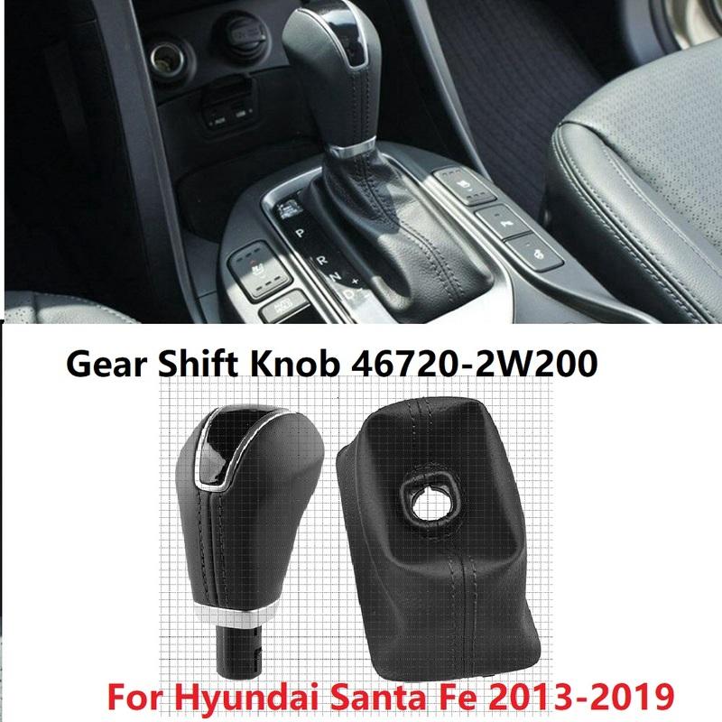 Gearbox Shift Knob with Boot Cover 46720-2W200 467202W200RYN For Hyundai Santa Fe 2013-2019 Transmission Gear Shift Lever Ball