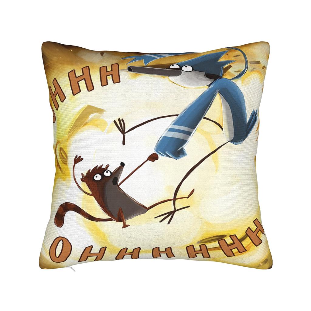 Mordecai and Rigby Pillow Case R-Regulars Anime Show Design Pillow Cover For Wedding Party Home Decor Vintage Cushion Cover