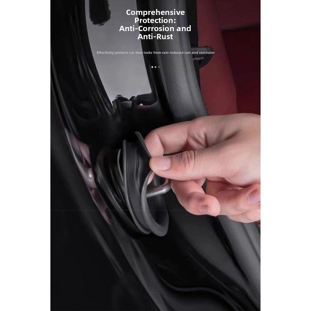 4Pcs Elastic Car Door Lock Pad Universal Fit Door Lock Protective Cushion Car Door Protection