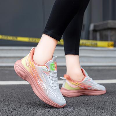 Мода 2024 Весна/Осень Женская вулканизированная обувь с круглым носком и плоской платформой для женщин Уличная нескользящая легкая повседневная спортивная обувь на плоской подошве