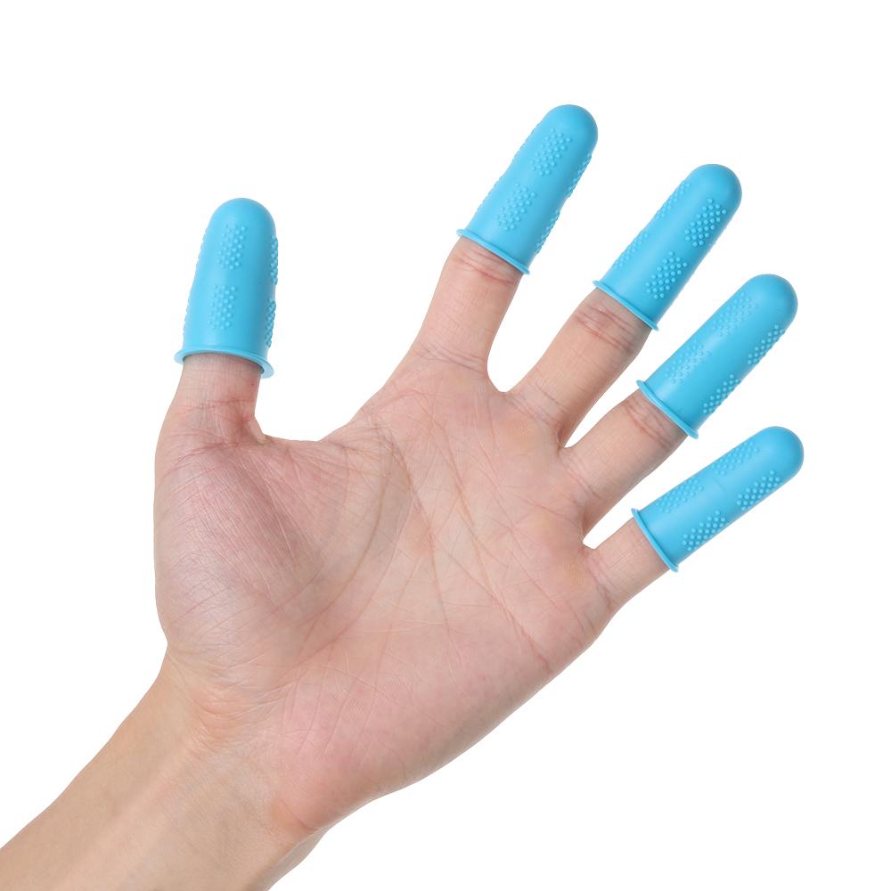 5 шт. Наперсток для рукоделия, шитья, нескользящие защитные колпачки, силиконовый напальчник, защита для пальца