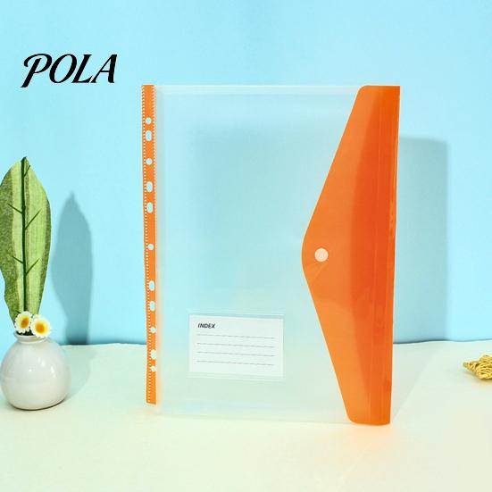 Colorful File Pockets 11 Hole Binder for A4 Binders, Plastic Expanding Folders Student Organizer with Snap Closure & Transparent Label Slot,