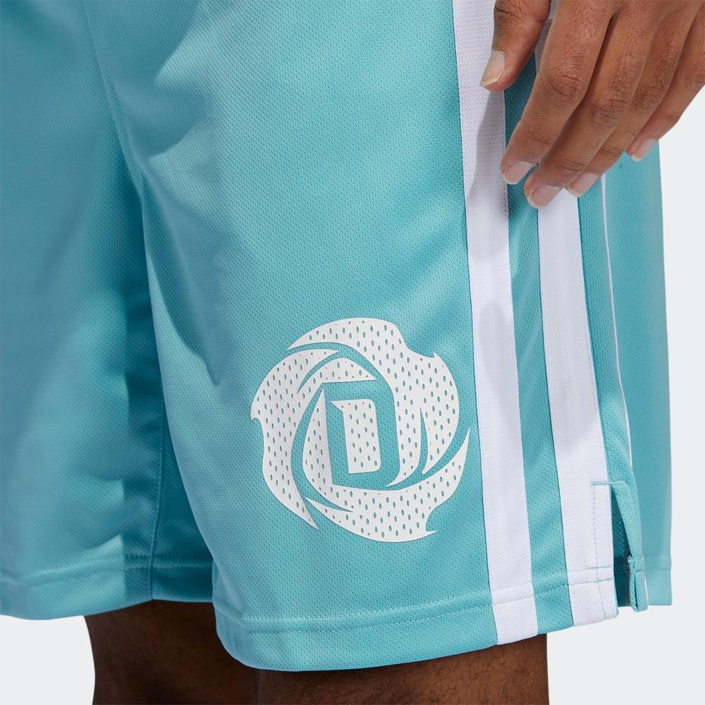 adidas Свободные баскетбольные шорты в полоску с розовым принтом Derrick, мужские брюки небесно-голубого цвета GV4649
