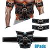 A-TION 8 Pads Muscle Training Gear,Abdominal Muscles Toner,EMS Body Building Equipment for Men&Women