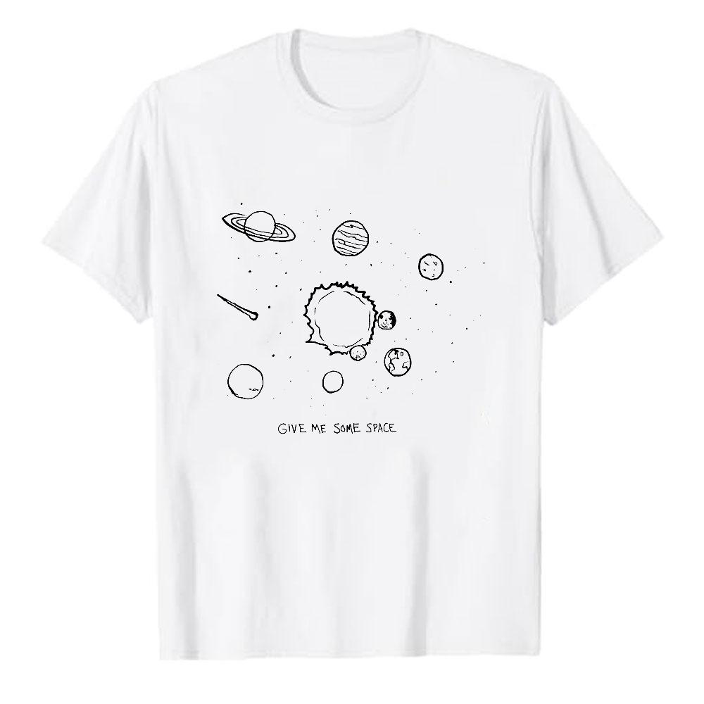 Give Me Some Space Funny Outer Space Planet Asteroid Sketch Graphic Men Modal TShirt Print Soft Lightweight Summer Casual Tops