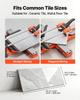 600 mm Manual Tile Cutter, Upgraded Sliding Head Cutting Tool with Spring-Loaded Base, Angle Fence, Tungsten Carbide Cutting Wheel, Alignment Guide,
