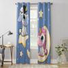 Милые единороги на луне и звездах, занавески для детской комнаты, шторы для дома, шторы для гостиной, спальни, занавески на окна