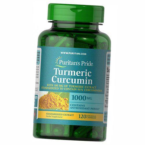Экстракт корня куркумы, Turmeric Curcumin with Bioperine, Puritan's Pride  60капс (71367018)