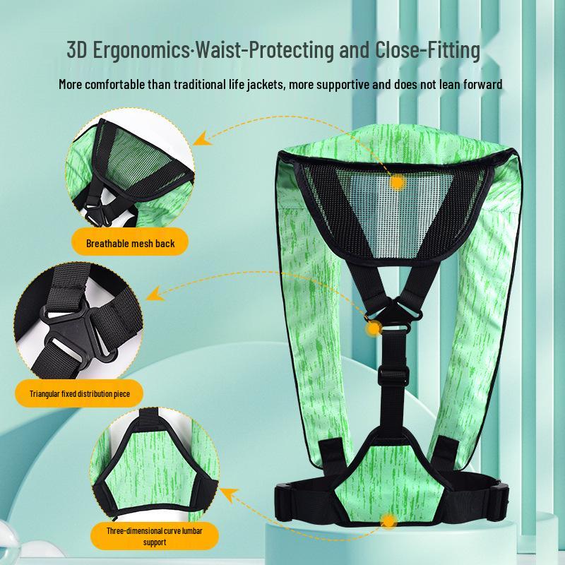 Надувной спасательный жилет Yasi'an - Легкий жилет с высокой плавучестью для взрослой морской рыбалки