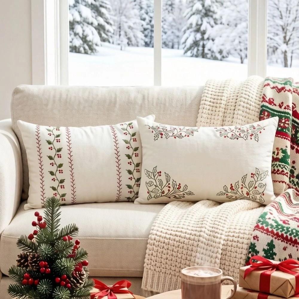 30*50cm Christmas Pillow Cover Soft Throw Pillowcase Sofa Cushion Covers Christmas Decoration