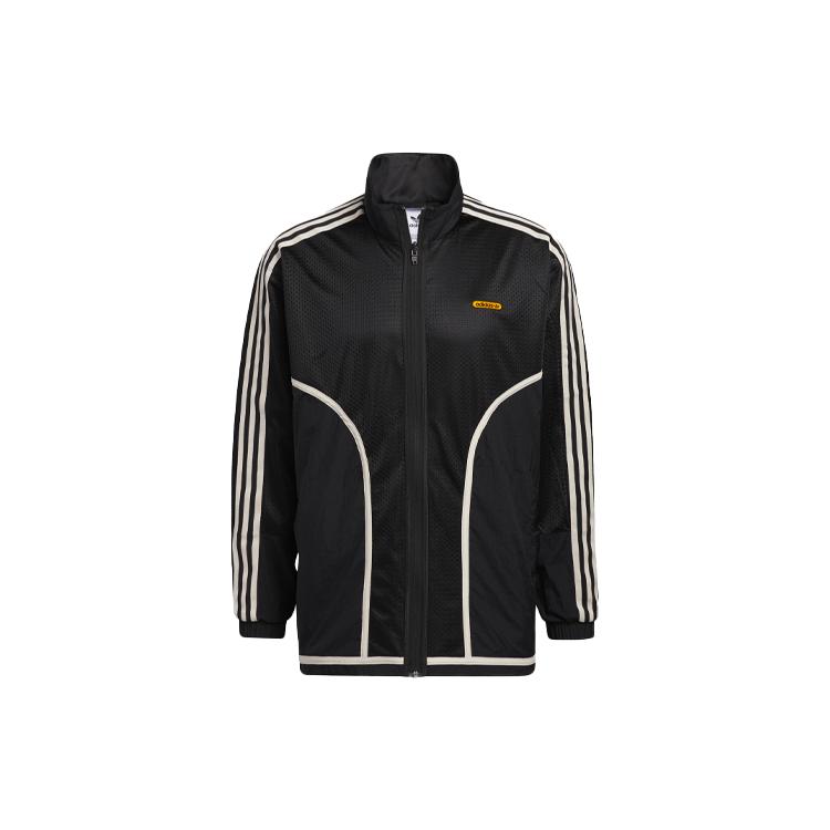 adidas Мужские куртки Originals с 3 полосками Черный Стойка Умеренная Двусторонняя GN3816