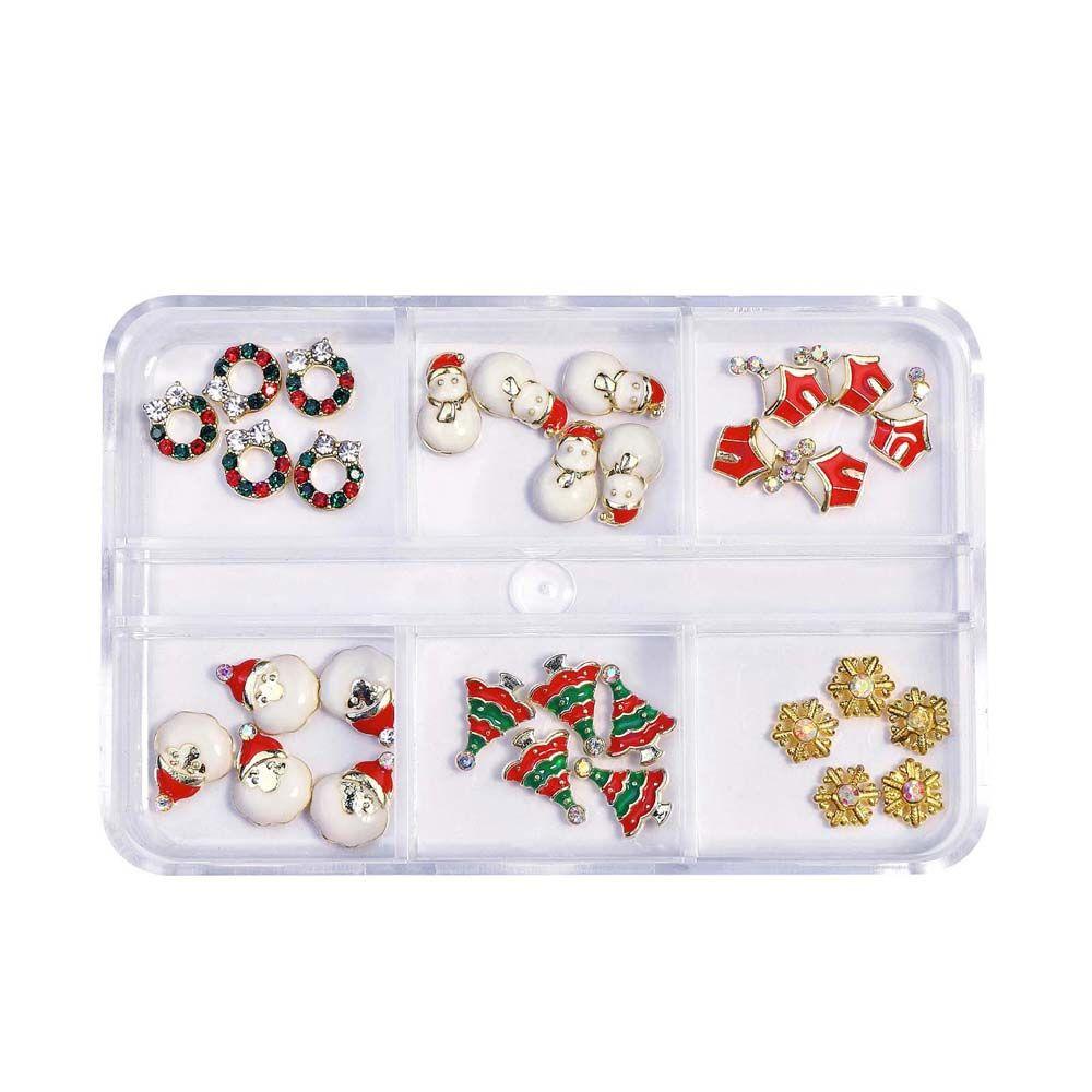 Claus Manicure Accessories Christmas Nail Charms Christmas Nail Decorations Party Nail Rhinestones