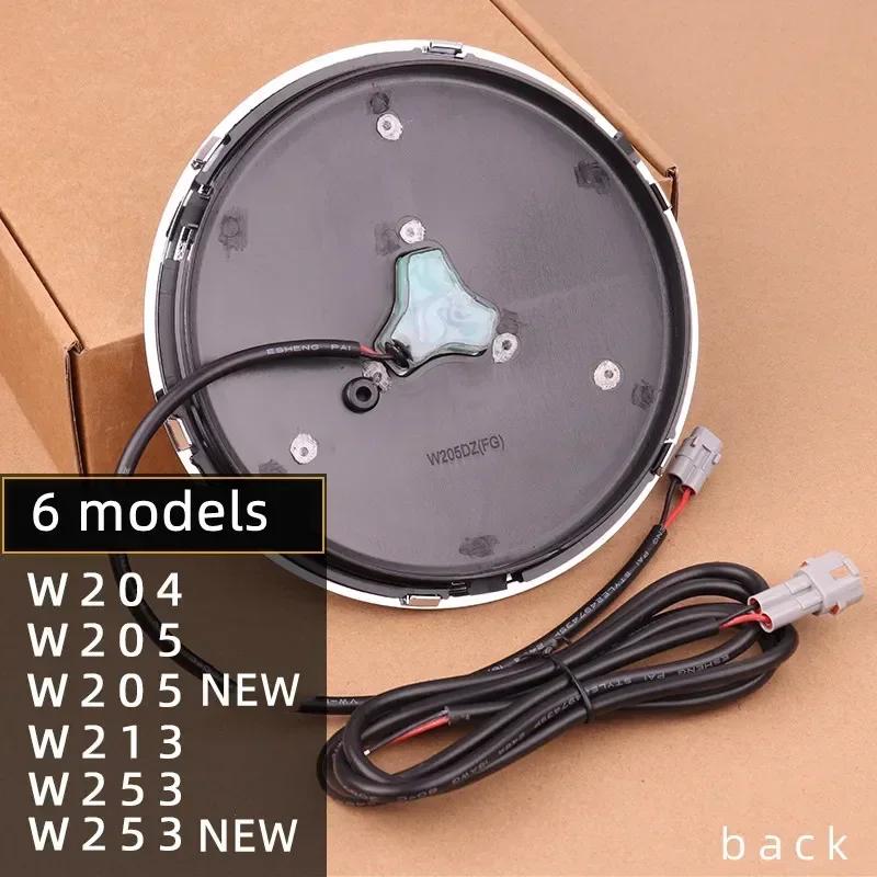 Для Mercedes Benz Светодиодная эмблема Подсветка Звезда на решетке радиатора Подсвечиваемый логотип Белый Синий Красный Значок W204 W205W213W253W166W176