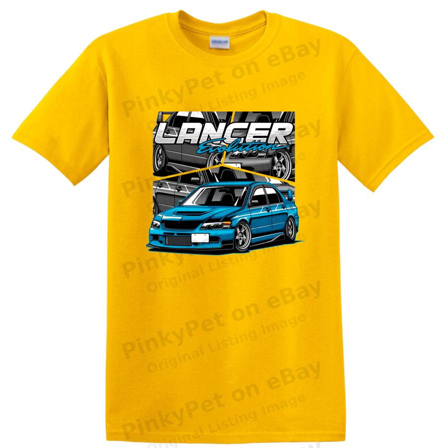 Футболка с графическим принтом Lancer Evolution для автолюбителей Крутая футболка