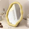 Cloud Shape Makeup Mirror Irregular Cosmetic Desk Mirror with Bracket Vanity Decor Student Dormitory Bedroom Desktop Mirrors