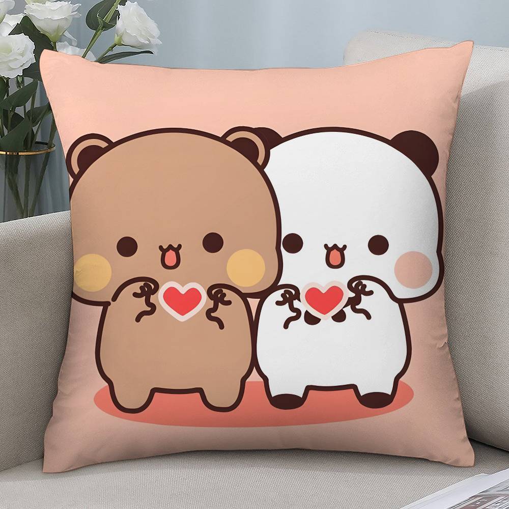 Cartoon Cute Bubu Dudu Pillow Case Short plush Doublesided Print Square Throw Pillow Covers Sofa Home Cushion Decor