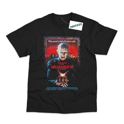 Ретро Кинопостер В Стиле Hellraiser: Ад На Земле Футболка С DTG Печатью