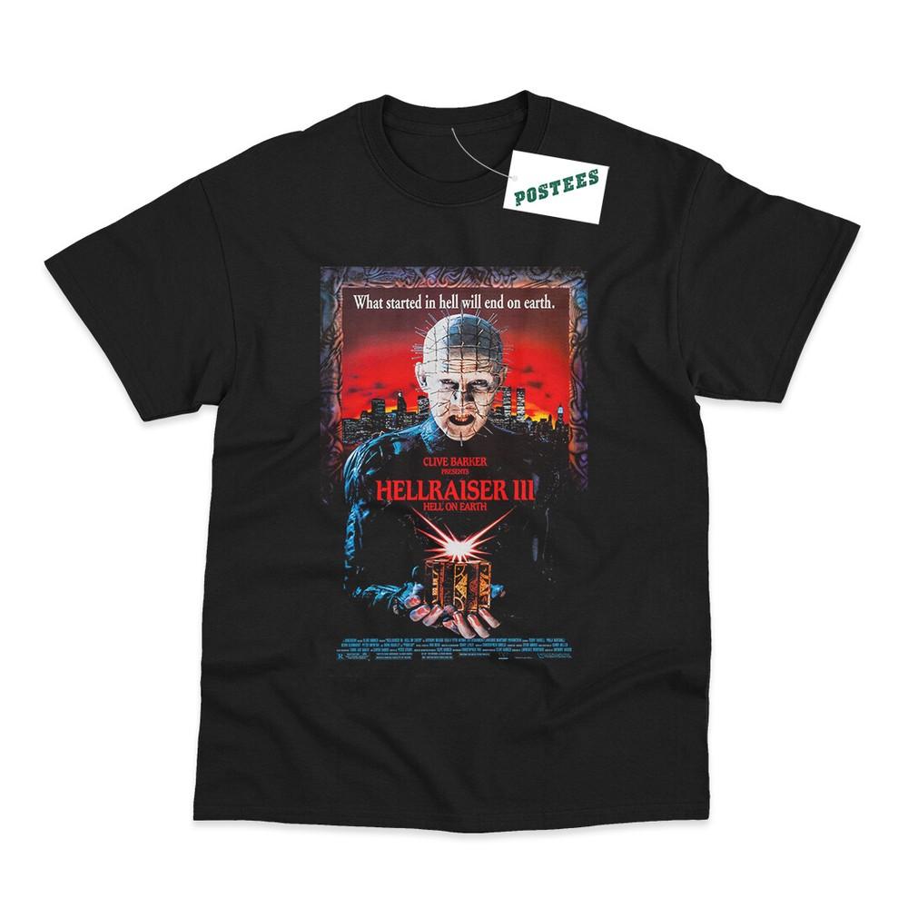 Retro Movie Poster Inspired By Hellraiser Hell On Earth DTG Printed T-Shirt Unisex T-Shirt