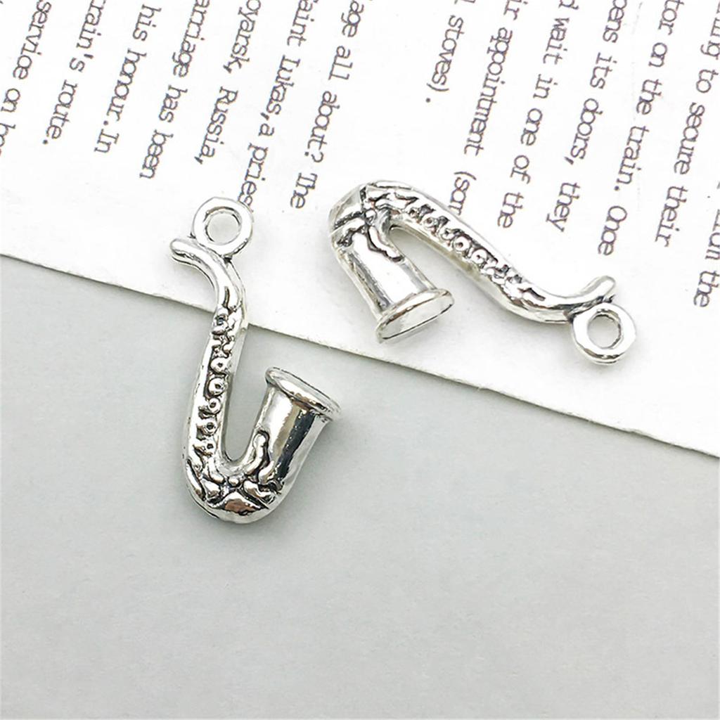 60 шт., подвески в виде музыкальной гитары, подвески античное серебро, смешанная музыкальная серия, кулон «сделай сам», ювелирные аксессуары