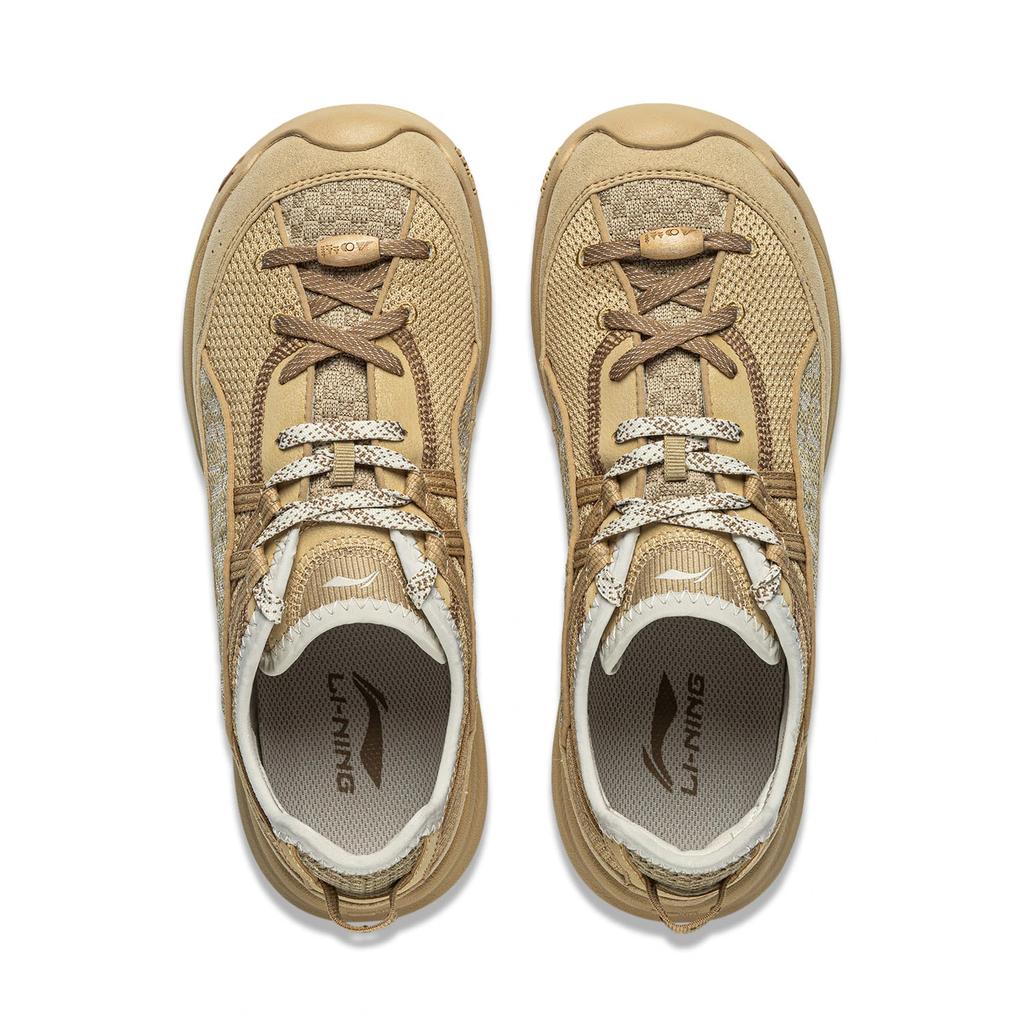 Women's Sneakers Li-Ning Outdoor Counterflow Outdoor Shoes Women's Low-top Tea Brown/Ochre Khaki