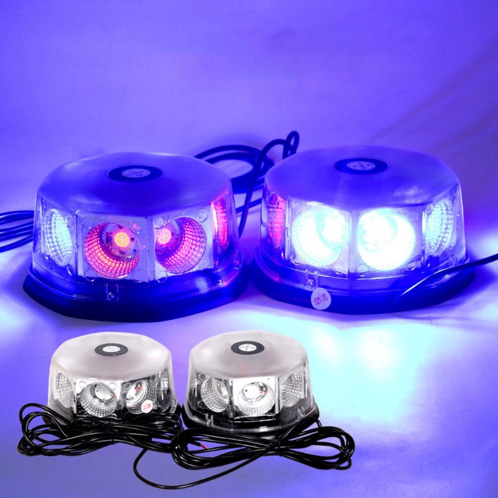 Multi-Mode Flash Magnetic Strobe Light Kit Dual Head Warning Flasher Emergency Rescue
