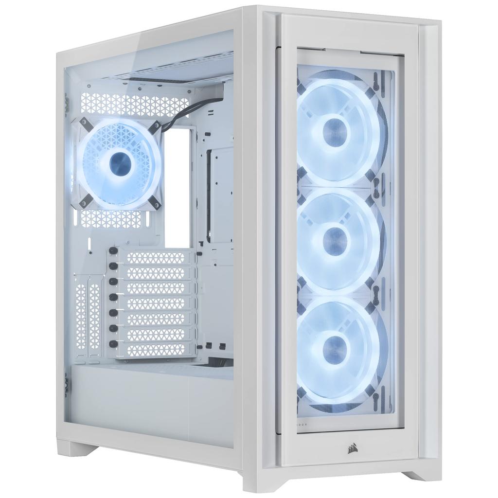 Корпус для ПК CORSAIR iCUE 5000X RGB QL Edition, Mid-Tower, Белый (Настоящий белый) CC-9011233-WW