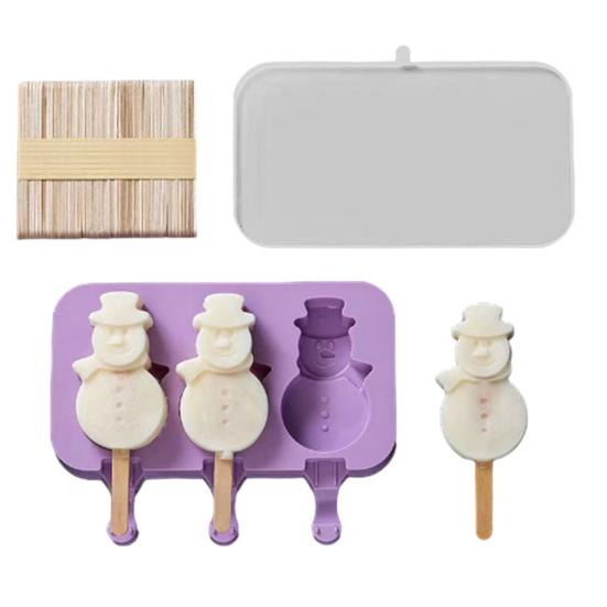 Детские мультяшные формы для мороженого, многоразовые палочки из пищевого силикона, антипригарный дизайн, легко извлекаемая форма для мороженого