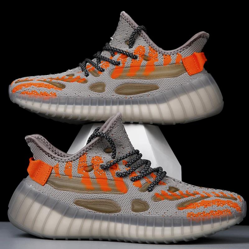 New Sneakers Men Shoes Mesh Breathable Male Trainers Street Trend Platform Walking Shoes For Men Light Sports Running Shoes