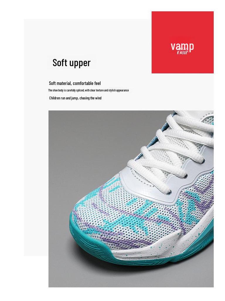 New Spring Men's Basketball Shoes: Breathable Mesh Sneakers for Youth, Students, and Big Children. Large Sizes Available.