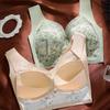 Женский бюстгальтер с вырезом из кружева с цветочным принтом, широкий ремень для плеч, эластичный, мягкий, дышащий, с подкладкой, без проволоки, не затягивает грудь, сексуальная одежда для взрослых