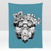 Anime LBack CCamp Throw Soft Flannel Blanket for Bed Bedroom Sofa Picnic Throw Skinfriendly Breathable Gift Cover