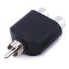 1Pct Rca Y Splitter Av Audio Video Plug Converter 1 Male To 2 Female Adapter Kit