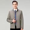Men's Business Executive Jacket Autumn Dad Outfit Middle-aged and Elderly Versatile Stand-up Collar Jacket Cadre Outfit