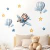 Cartoon Wall Stickers Cute Animals Wall Decal Elephant Bear Cat PVC Mural Art for Baby Nursery Kids Bedroom Playroom Classroom Wall