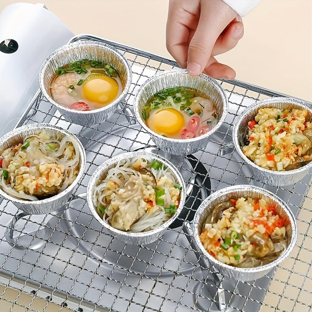 50Pcs Non-stick Aluminum Tin Foil Baking Pans Disposable Cupcake Mold Baking Cup Tray Catering