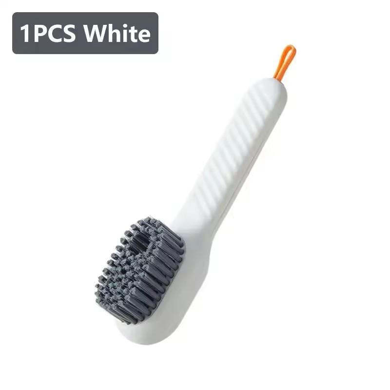 1/2Pcs Multifunction Cleaning Shoe Brush Soft Automatic Liquid Shoe Brush Long Handle Clothes Soap Brush with Hook Clean Tool