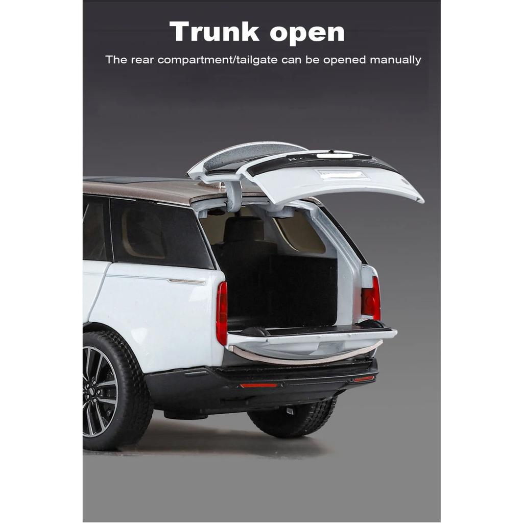 1/32 Range Rover Sv2022 Модель автомобиля из сплава с высокой имитацией, литые игрушки со звуком и светом, инерционные транспортные средства, декоративные игрушки