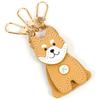 Shiba Inu Key Chain That Allows You To Stand Up and Move Your Face NH0861 61901 One Size [Kitamura] Women's Camel/White [Brown]