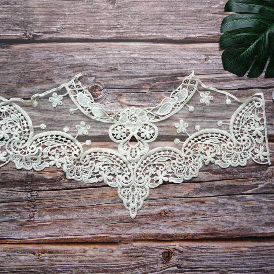 Полезная сетчатая аппликация, процесс вышивки, декоративный моющийся поддельный воротник, пришивная нашивка