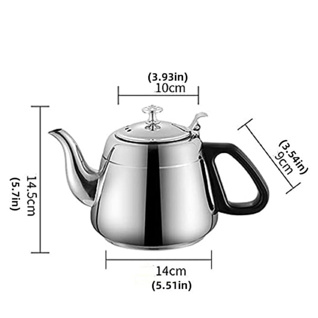 Чайник из нержавеющей стали 1,5 л, большой чайник с ситечком для чая, пищевой чайник большой емкости для воды для домашней кухни