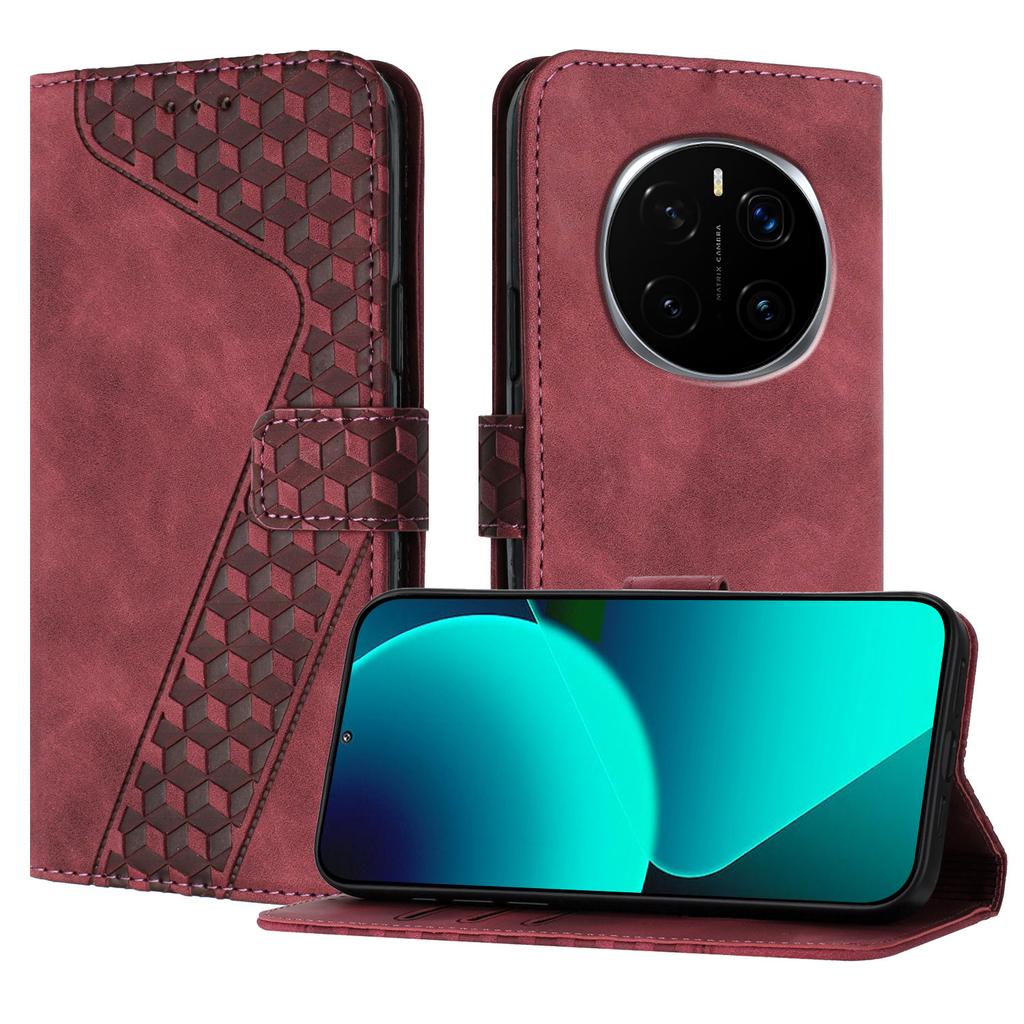 Кожаный чехол для Honor Magic7 Pro 5G с 7-образным узором, кошелек-подставка, противоударный чехол для телефона