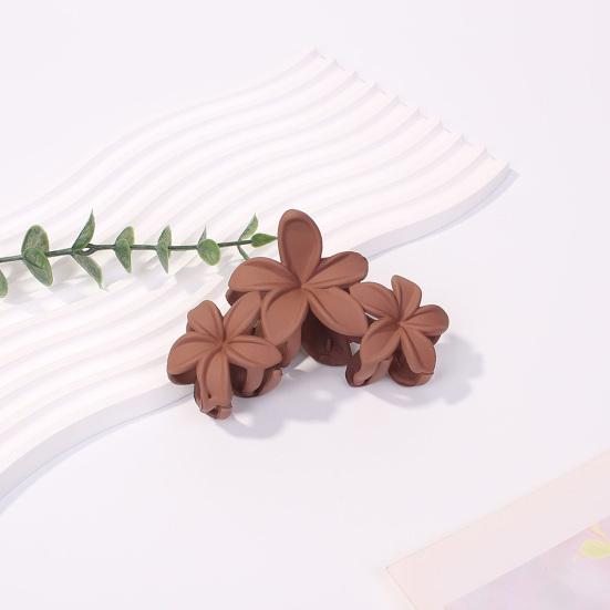 Женский пластиковый коготь для волос в форме цветка ярких цветов, заколка для волос, противоскользящий дизайн, прочный захват, коготь для волос, заколка для волос на затылке, головные уборы