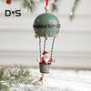 Рождественский кулон, железный воздушный шар, украшение с колокольчиком, фигурка Санта-Клауса, подвесные украшения в виде воздушного шара для рождественской елки, стола, камина