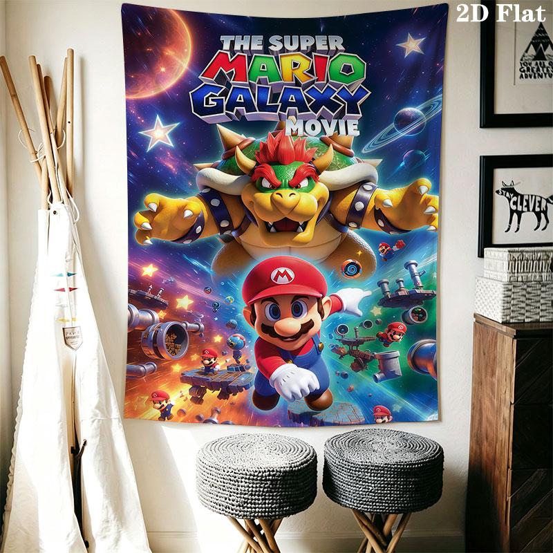 Cute Super Mario Wall Hanging Printed Fabric Blanket Decorative Tapestries for Bedroom Living Room Home Decor