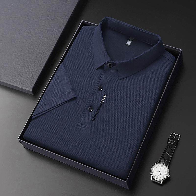 Роскошная Мужская Футболка Поло Высокого Качества Принт Мода Короткий Рукав Воротник-стойка Корея Футболка Лето Новый Бизнес Классический Тренд Мужская Одежда Верх