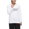 adidas Нео-дышащий пуловер с капюшоном, женские топы, белый GK8776