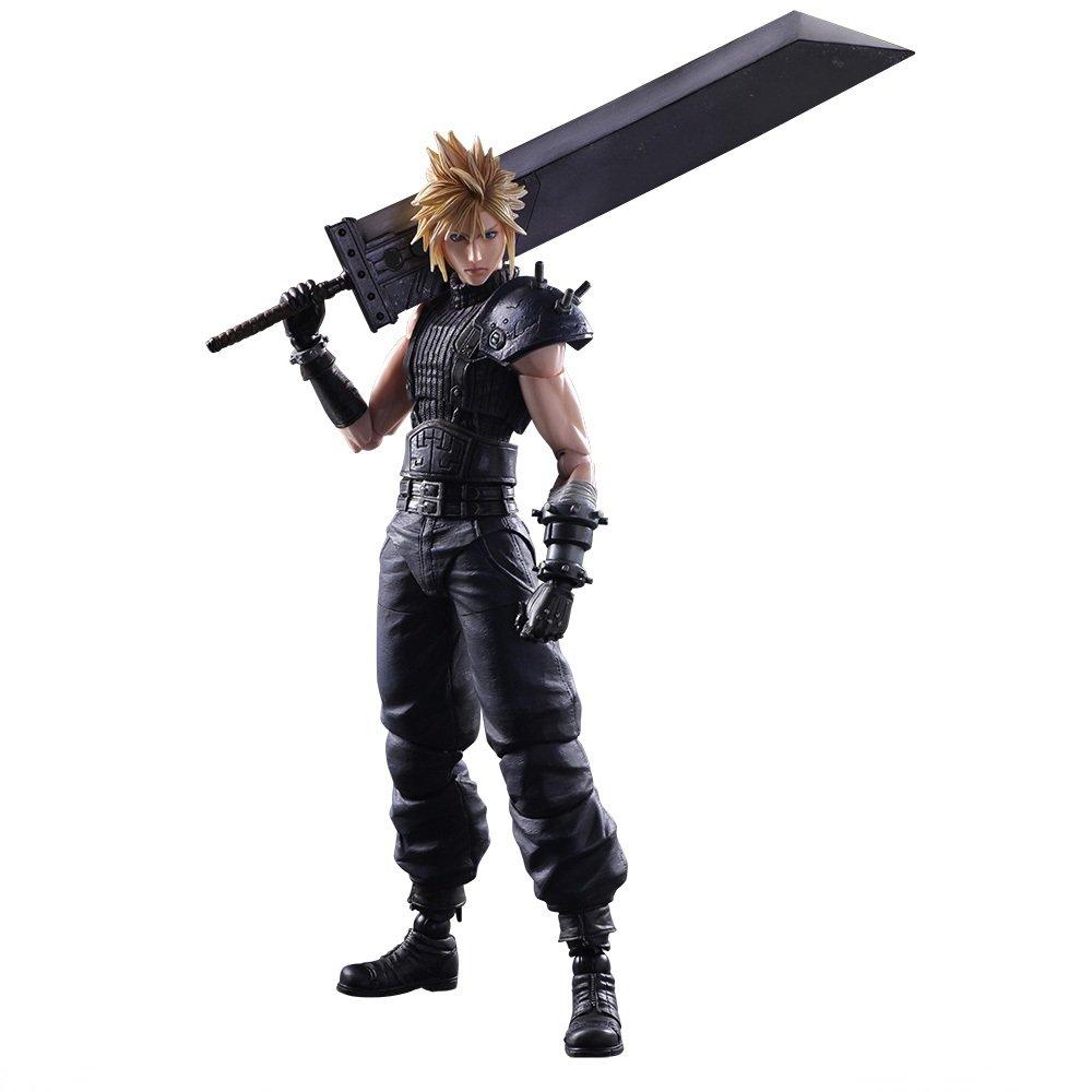 Фигурка Клауда Страйфа из ПВХ, раскрашенная, производства PLAY ARTS Kai, по мотивам Final Fantasy VII Remake, №1.